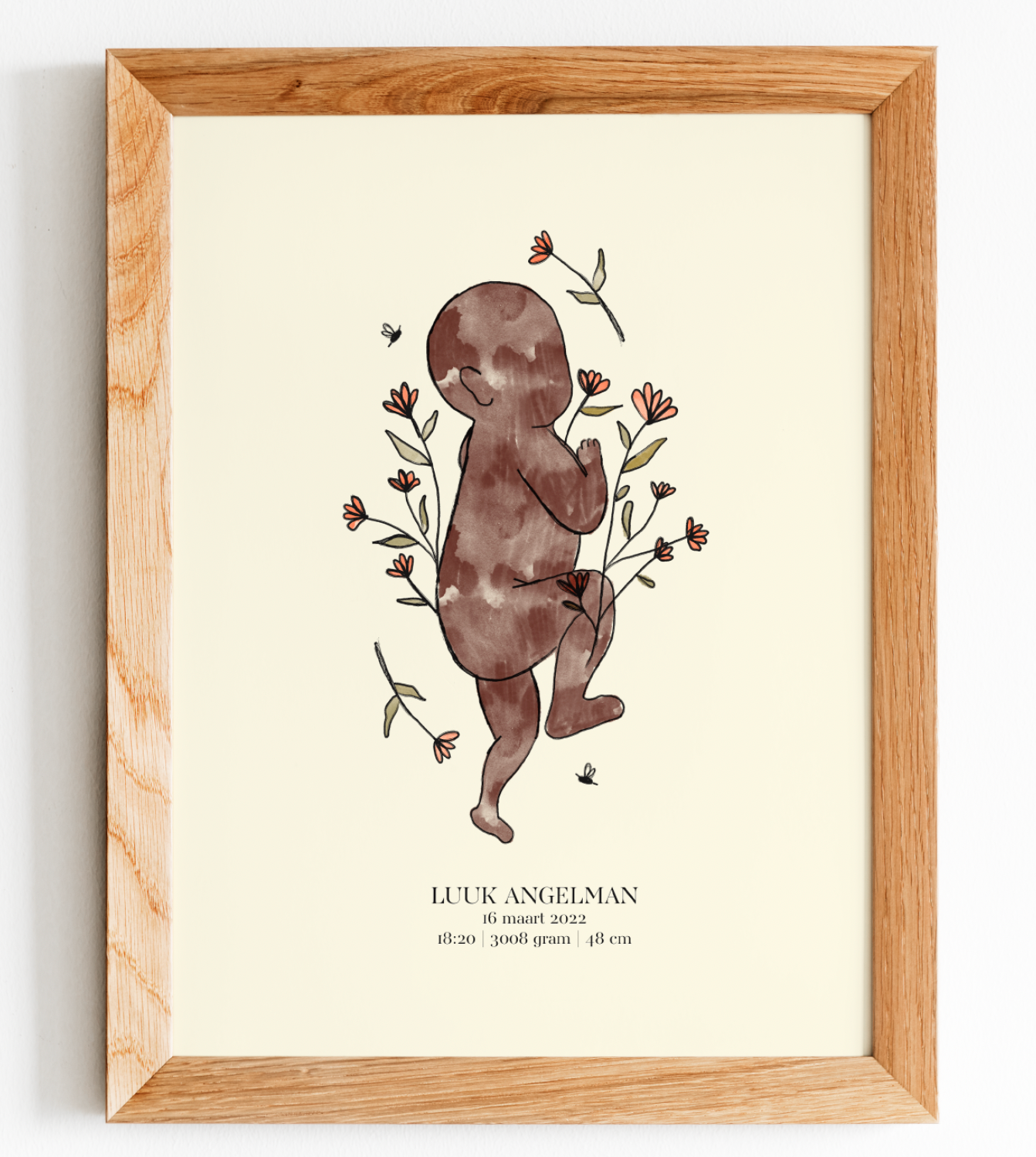 Bohemien geboorte naamposter