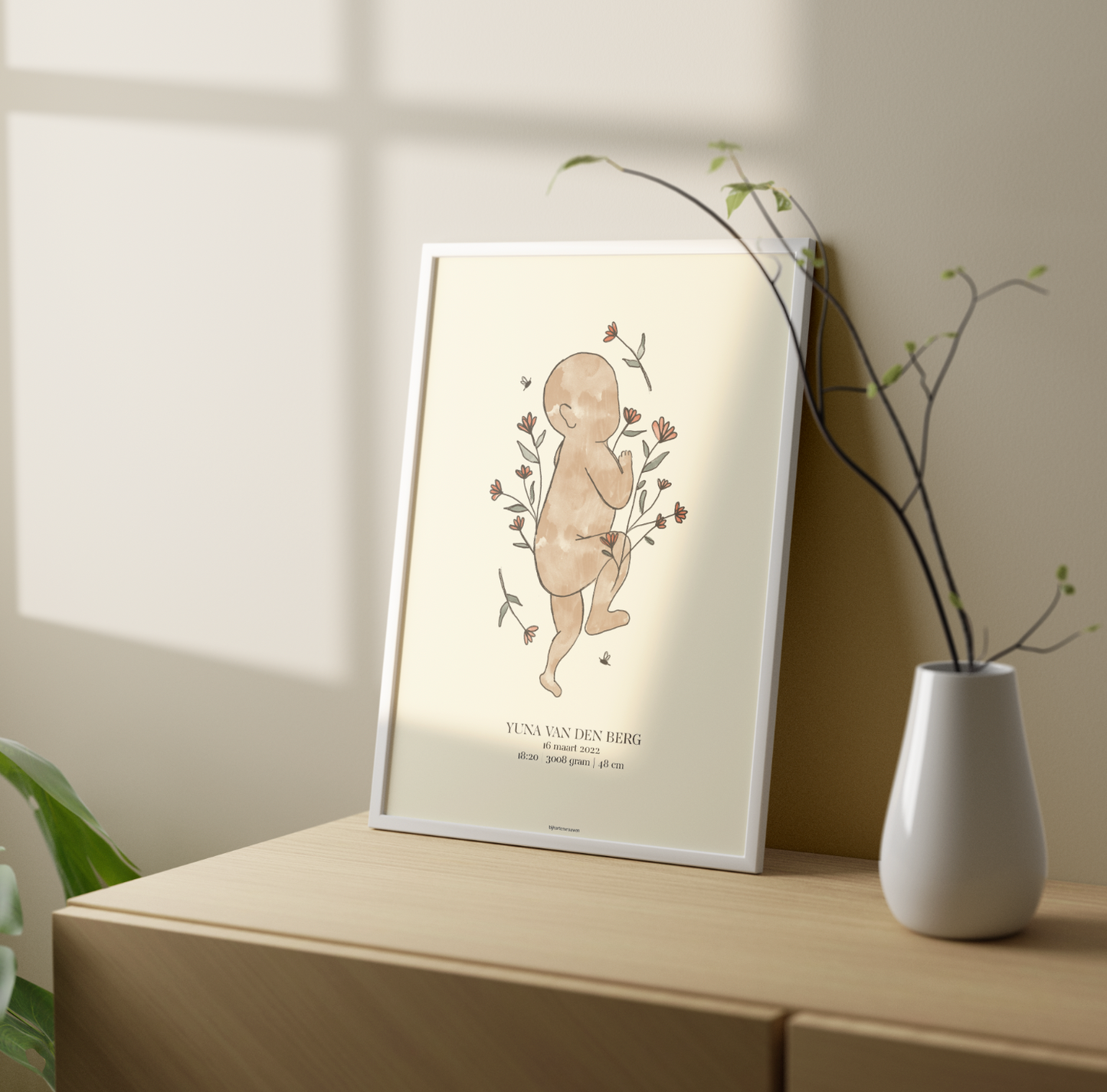 Bohemien geboorte naamposter