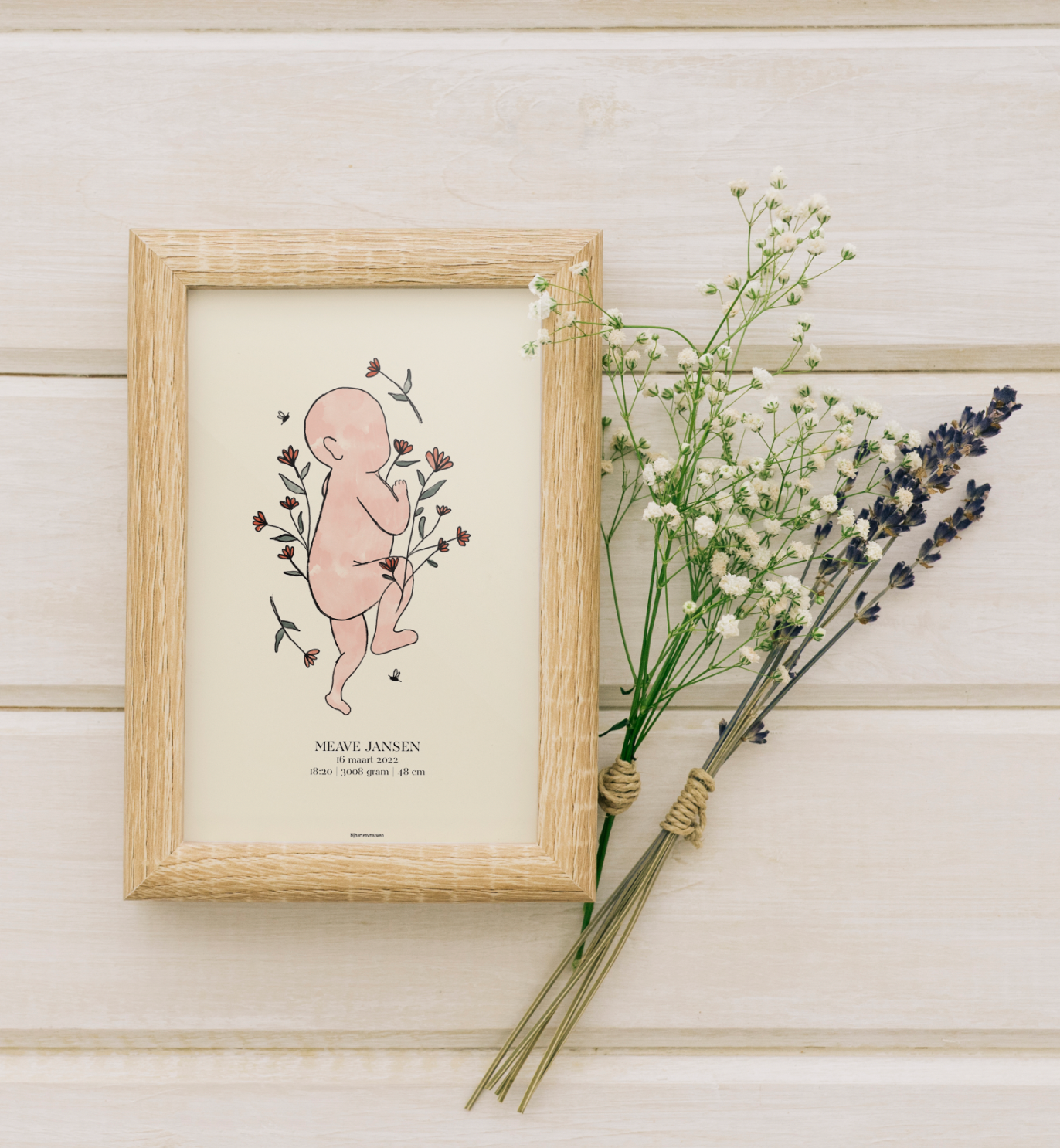 Bohemien geboorte naamposter