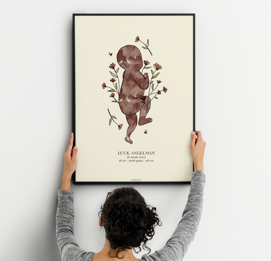 Bohemien geboorte naamposter
