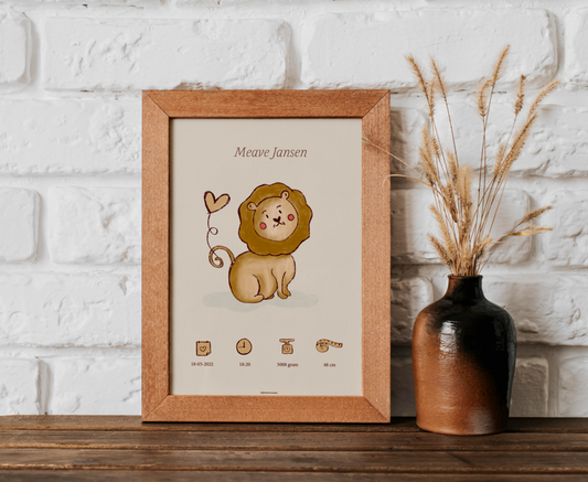Dieren geboorte poster