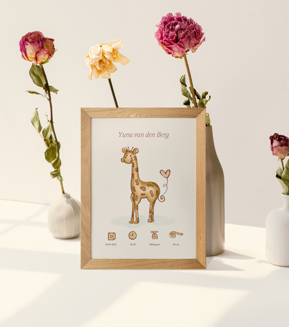 Dieren geboorte poster