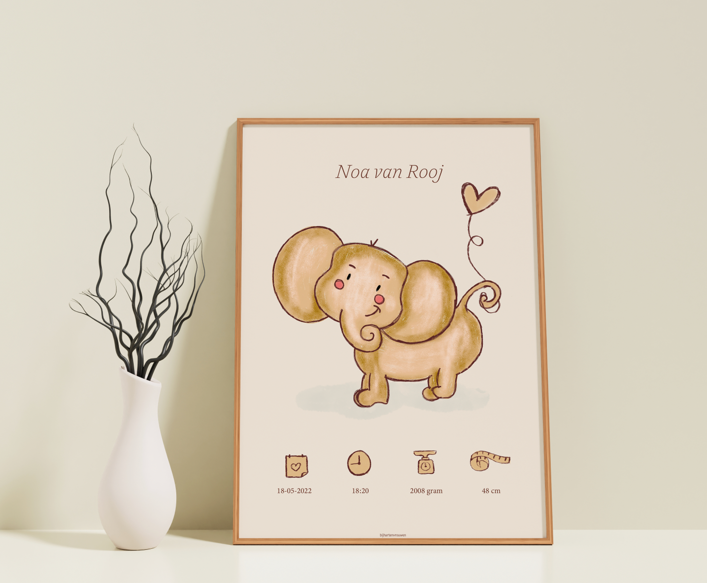 Dieren geboorte poster
