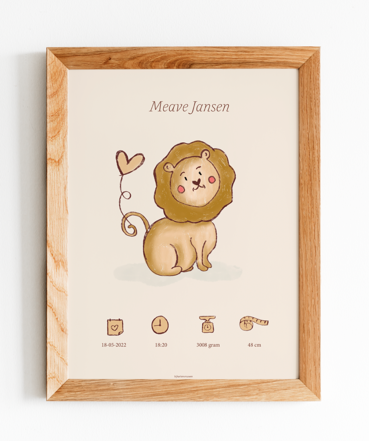 Dieren geboorte poster
