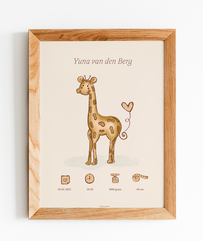 Dieren geboorte poster