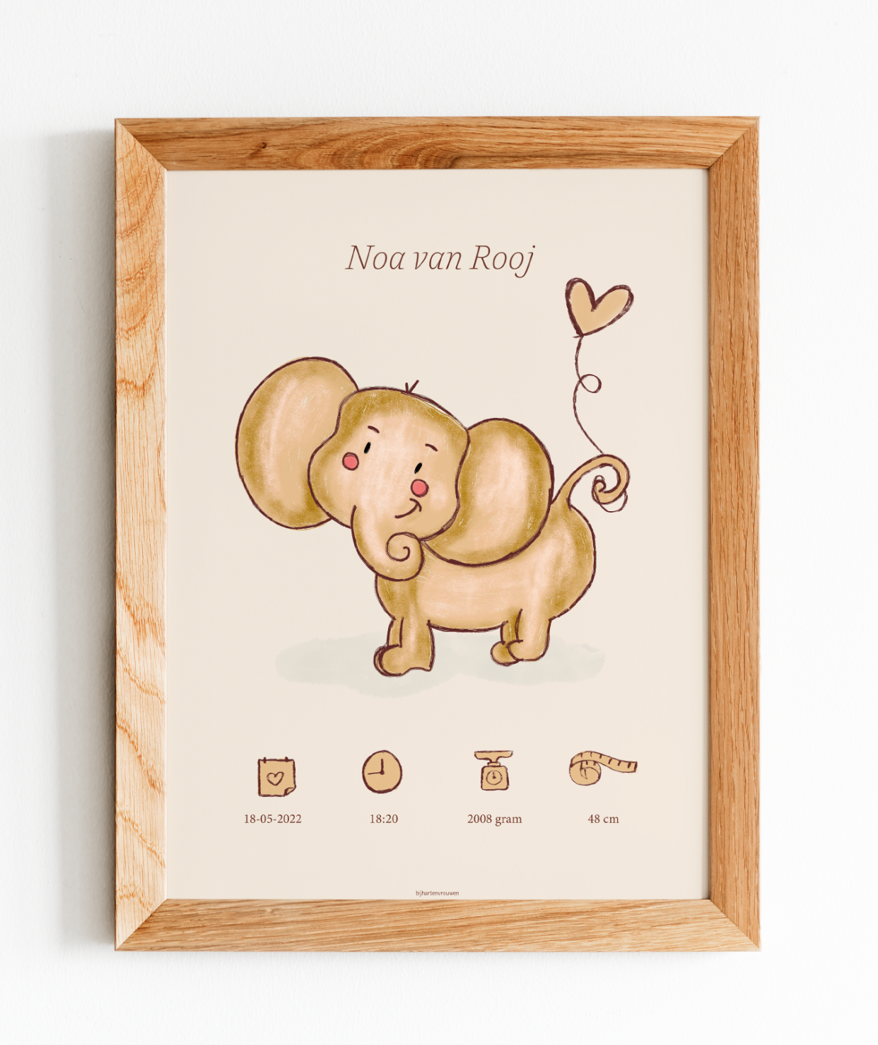 Dieren geboorte poster